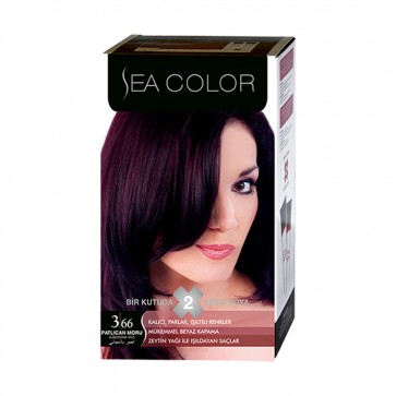 Sea color Aubergine red