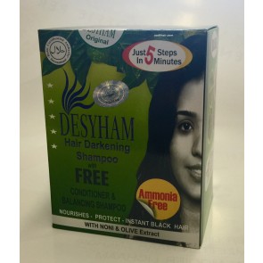 Desyham Hair color shampoo box black