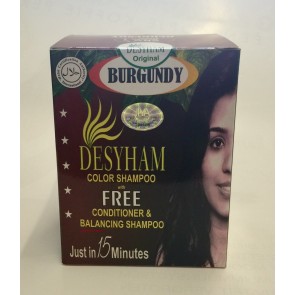Desyham Hair color shampoo box burgundy